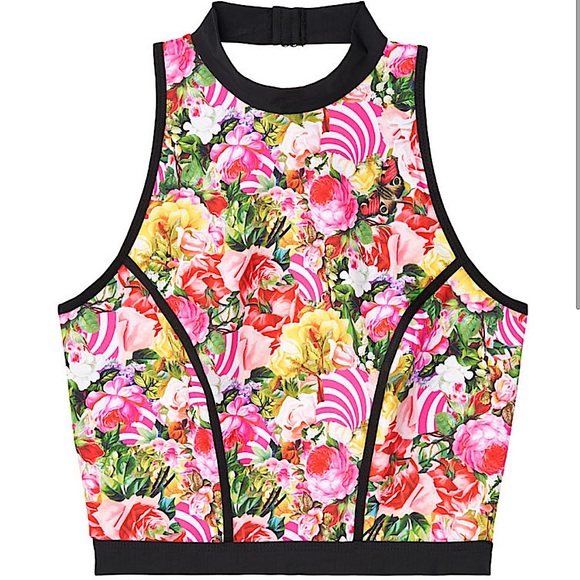 NWT Victoria’s Secret x Mary Katrantzou Limited Edition high neck sport crop top - Picture 2 of 4